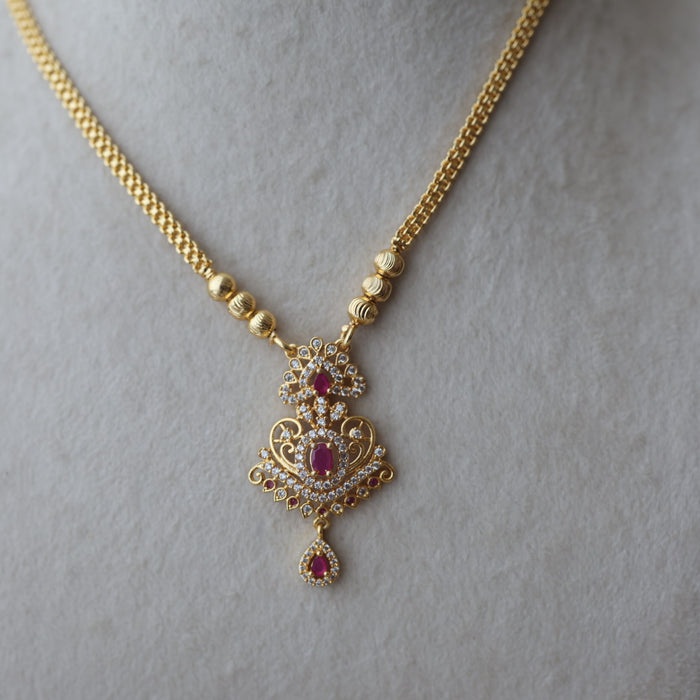 Heritage gold plated short necklace H0254