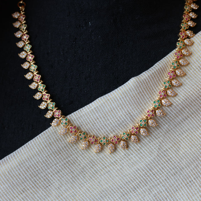 Heritage gold plated mango short necklace H13344