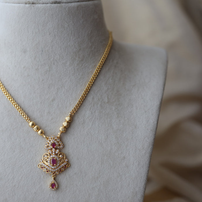 Heritage gold plated short necklace H0254