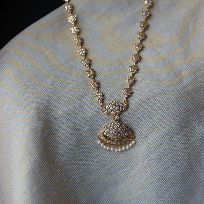 Heritage gold plated padakam long necklace HL8772