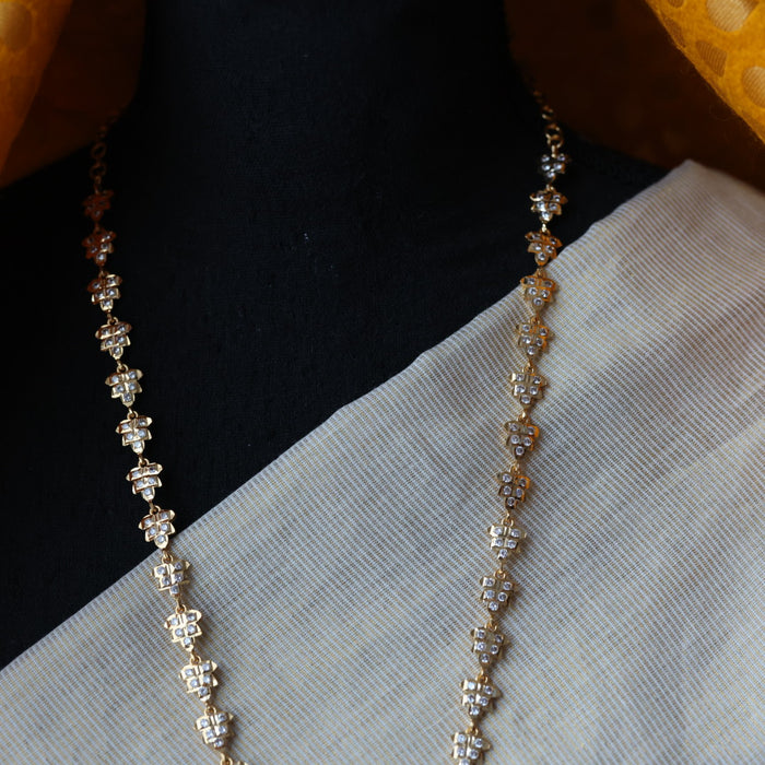 Heritage gold plated padakam long necklace HL8772