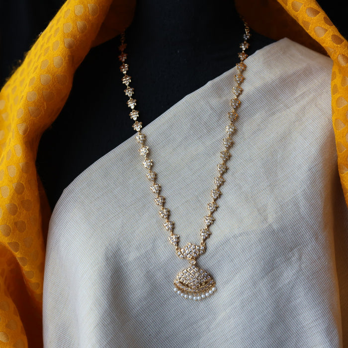 Heritage gold plated padakam long necklace HL8772