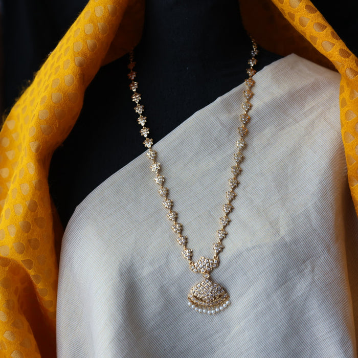 Heritage gold plated padakam long necklace HL8772