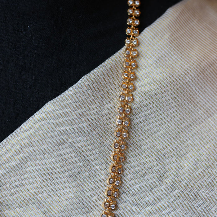 Heritage gold plated padakam long necklace HL886573