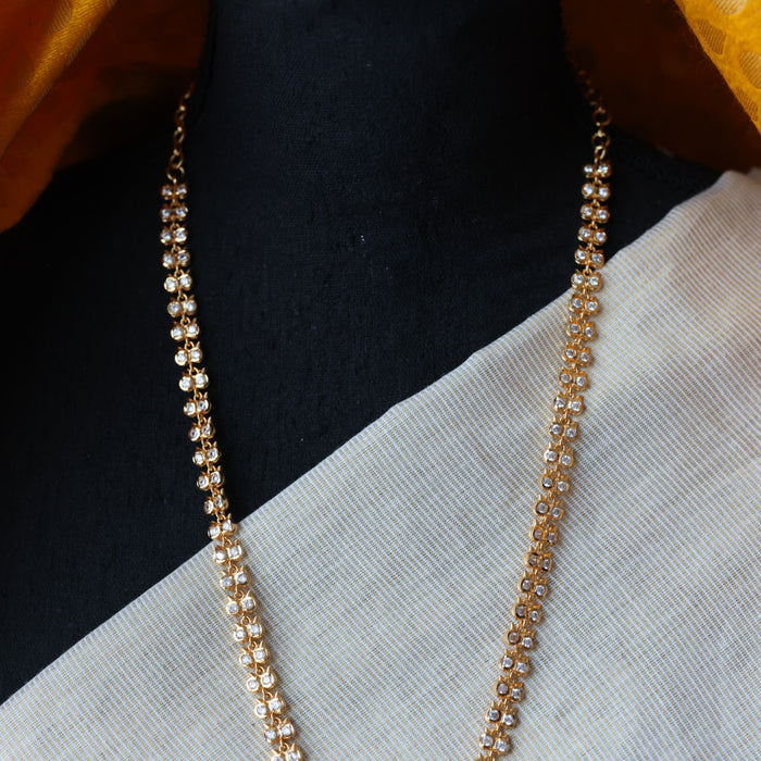 Heritage gold plated padakam long necklace HL886573