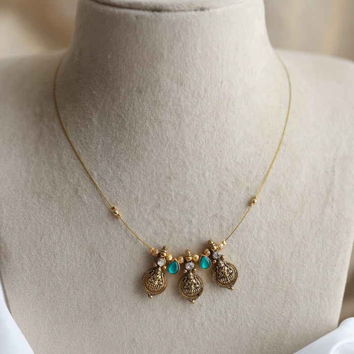 Antique temple design invisible necklace IN01330