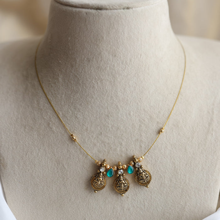 Antique temple design invisible necklace IN01330