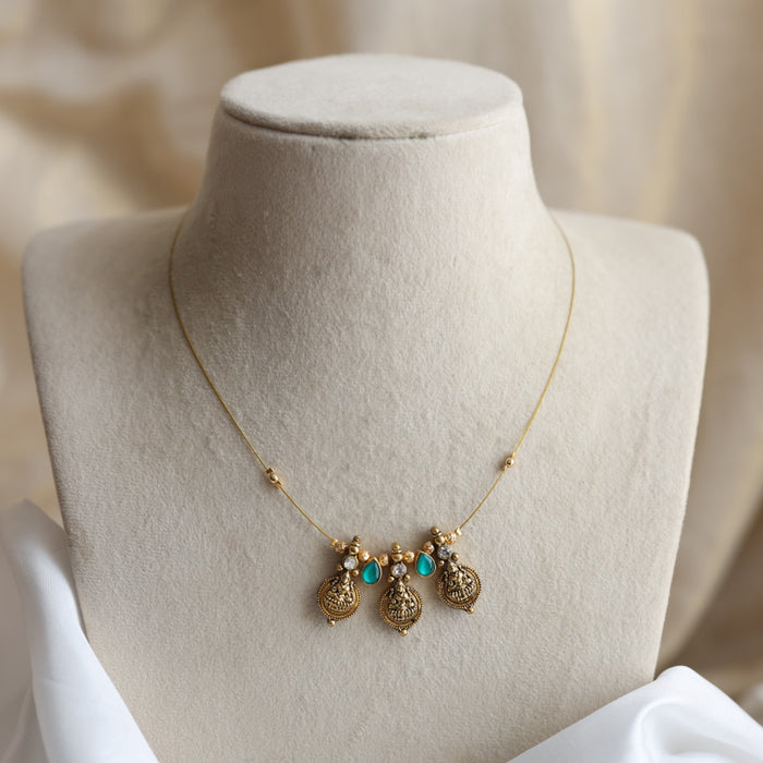 Antique temple design invisible necklace IN01330