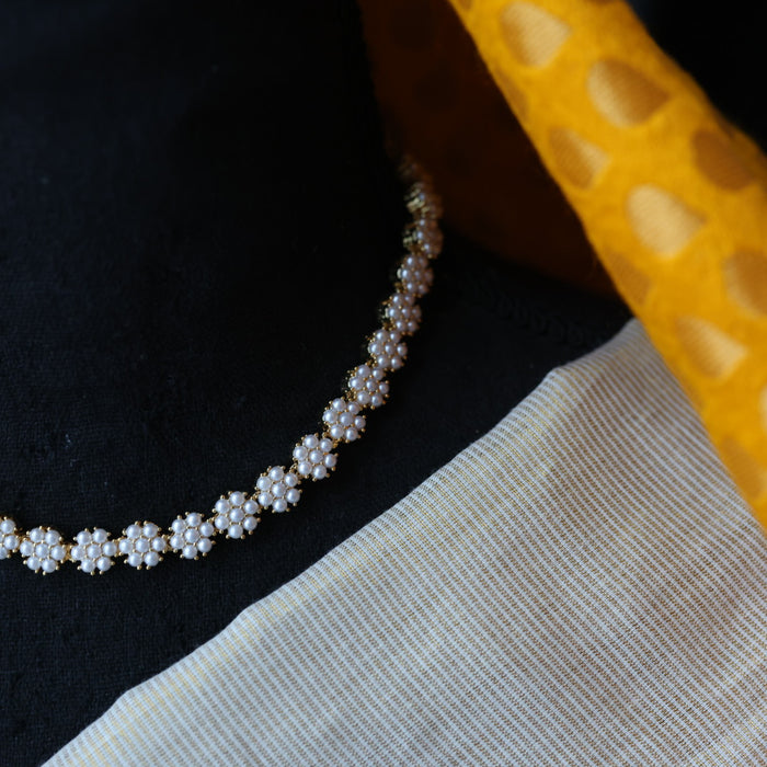 Padmini Heritage gold plated pearl short necklace H0046