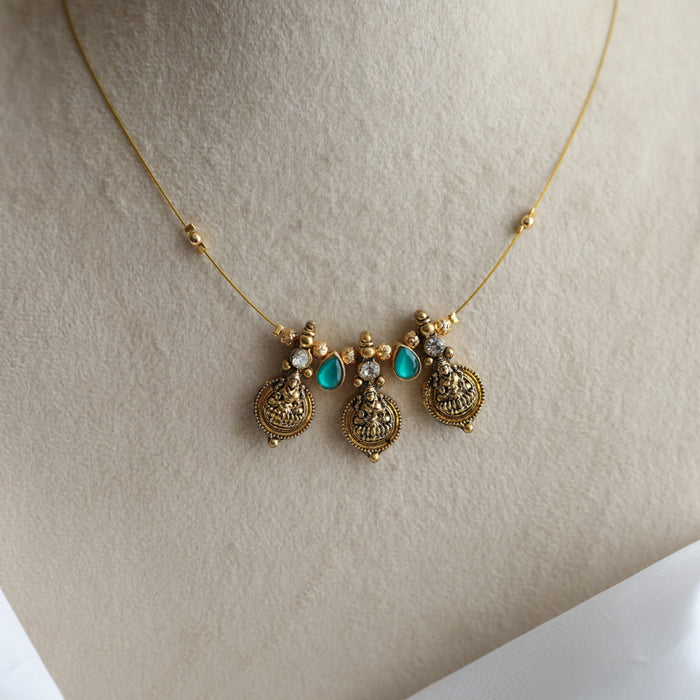 Antique temple design invisible necklace IN01330