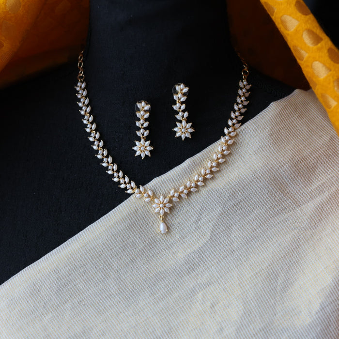 Padmini Heritage gold plated pearl short necklace H0049