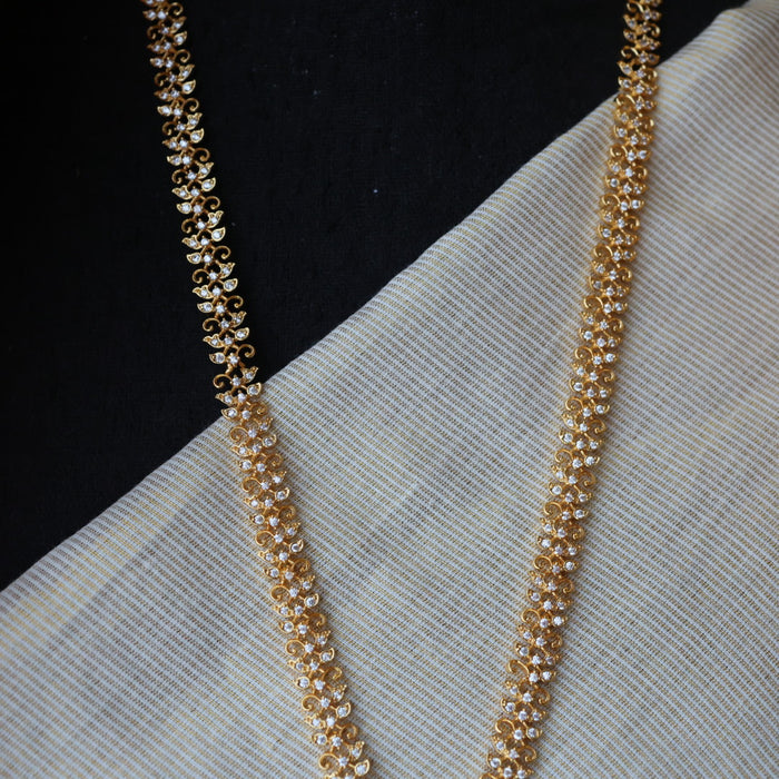 Heritage gold plated long necklace and earrings HL634