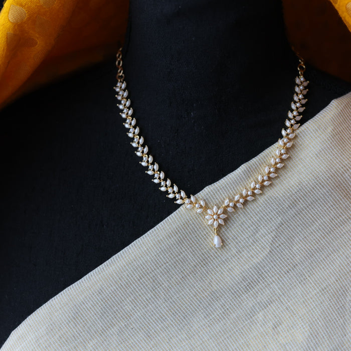 Padmini Heritage gold plated pearl short necklace H0049