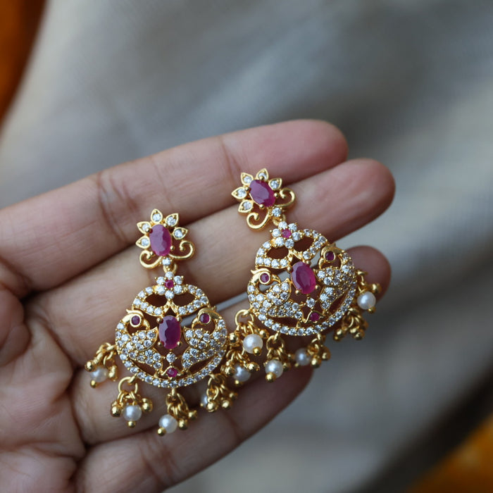 Heritage gold plated long necklace and earrings HL634