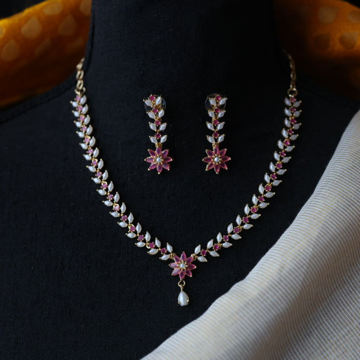 Padmini Heritage gold plated pearl short necklace H079654