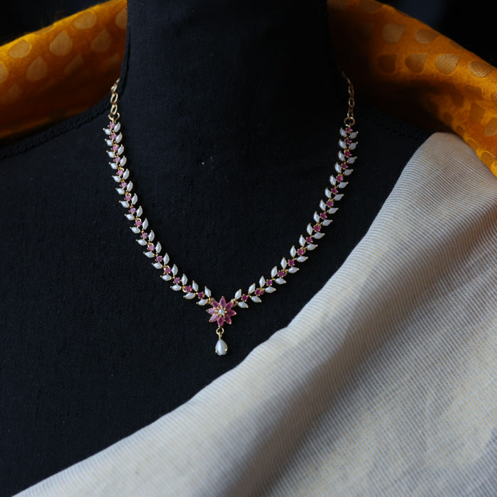 Padmini Heritage gold plated pearl short necklace H079654