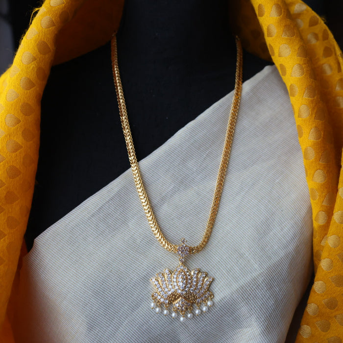 Heritage gold plated padakam long necklace HP6341