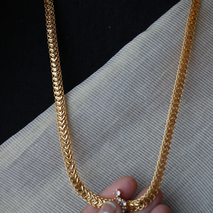 Heritage gold plated padakam long necklace HP6341