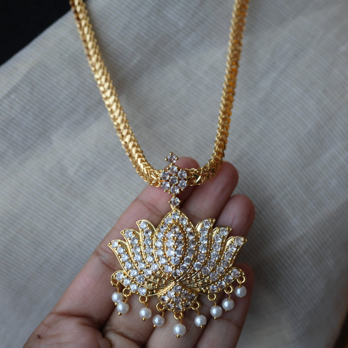 Heritage gold plated padakam long necklace HP6341