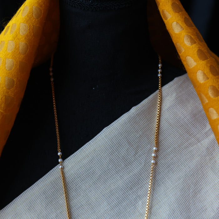 Heritage gold plated padakam long necklace HP4433