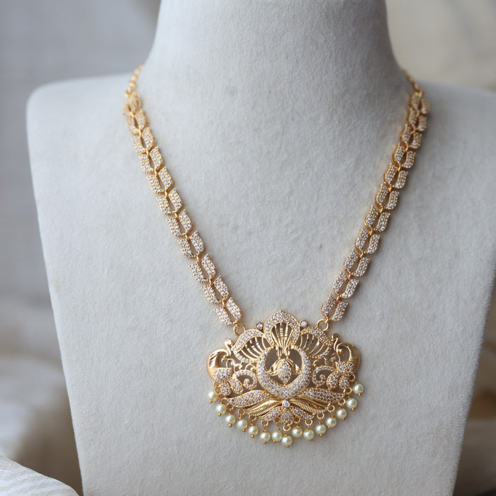 Heritage gold plated padakam short necklace H3789