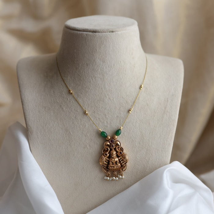 Antique invisible short necklace IN4557