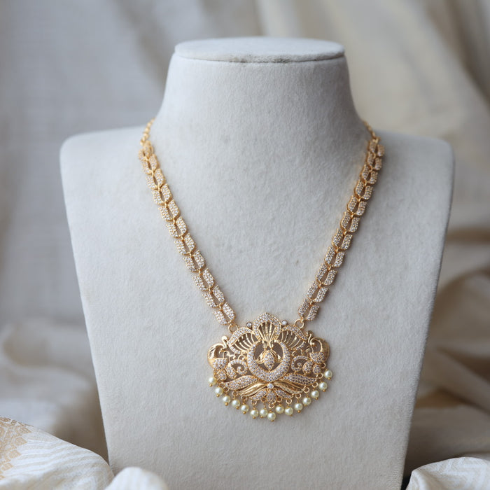 Heritage gold plated padakam short necklace H3789