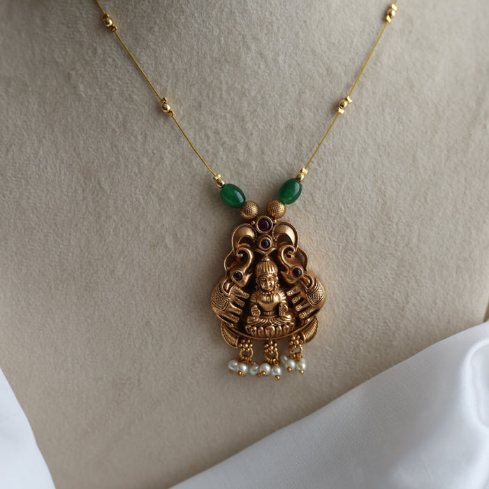 Antique invisible short necklace IN4557