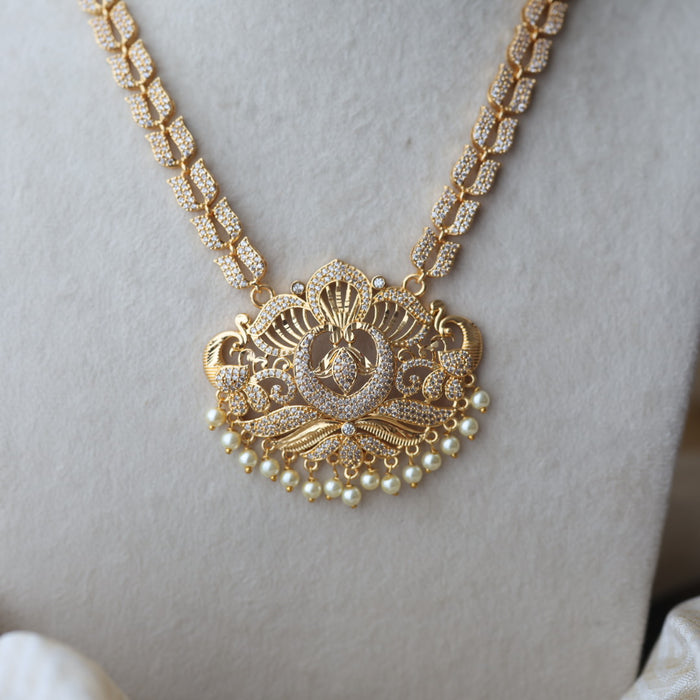 Heritage gold plated padakam short necklace H3789