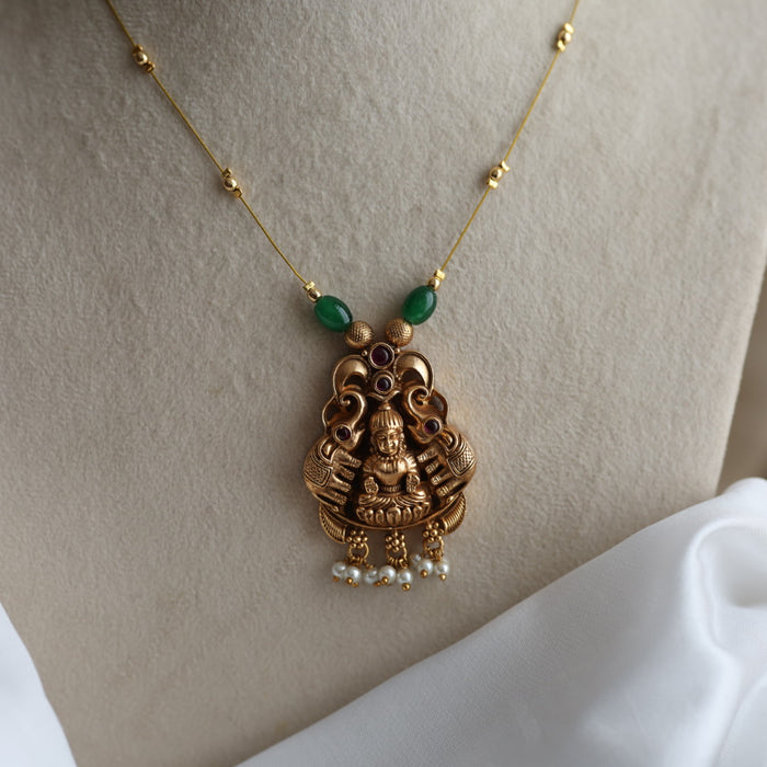 Antique invisible short necklace IN4557