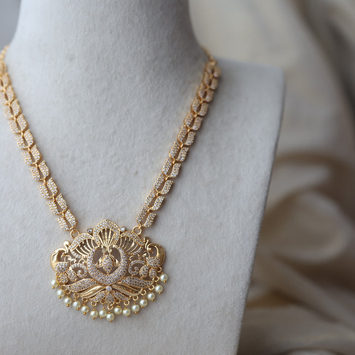 Heritage gold plated padakam short necklace H3789