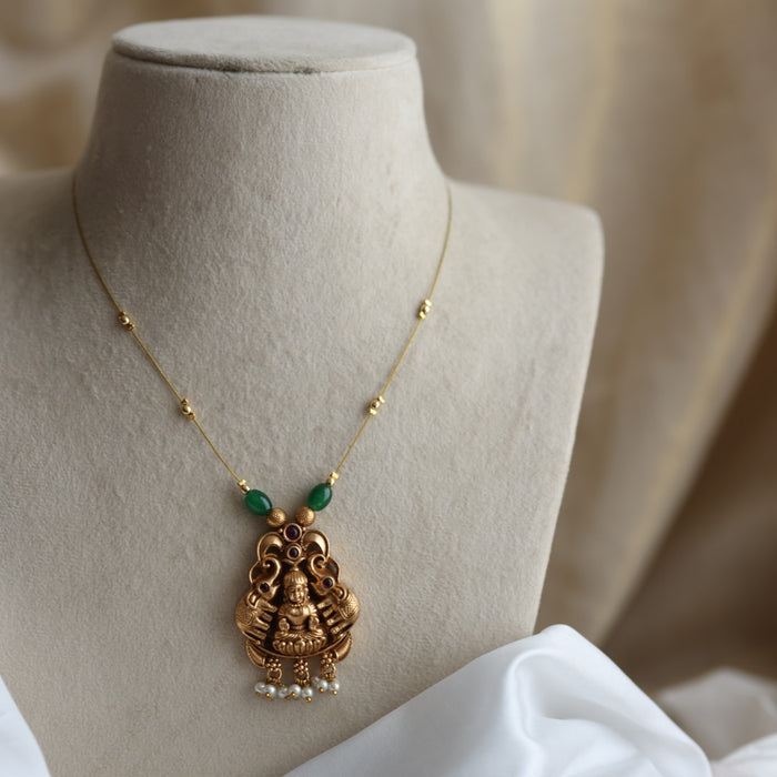 Antique invisible short necklace IN4557