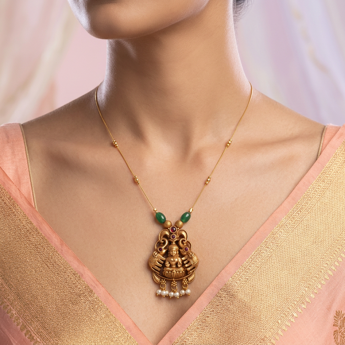 Antique invisible short necklace IN4557