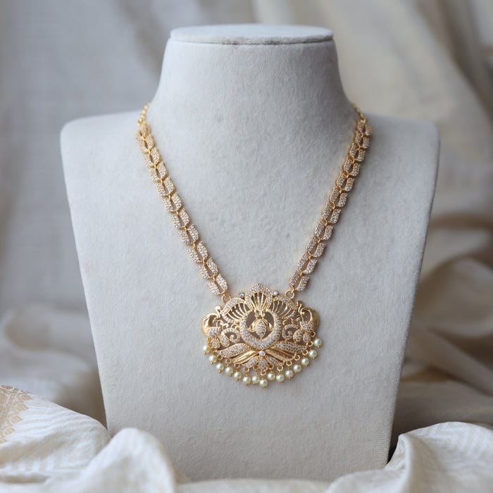 Heritage gold plated padakam short necklace H3789