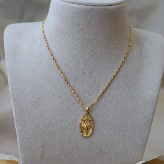 Heritage gold plated simple OM pendant chain HC562