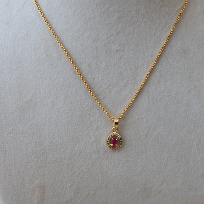 Heritage gold plated simple pendant chain HC564
