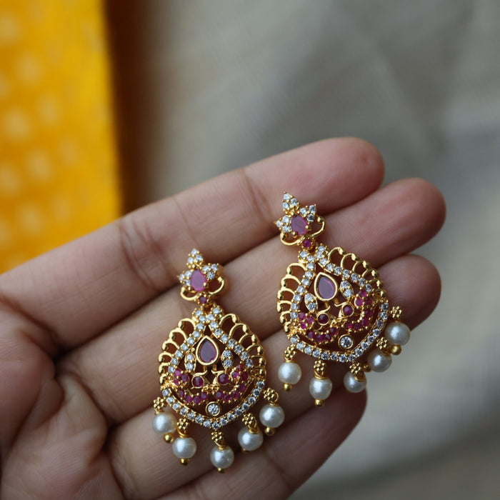 Heritage gold plated long necklace and earrings HL6342