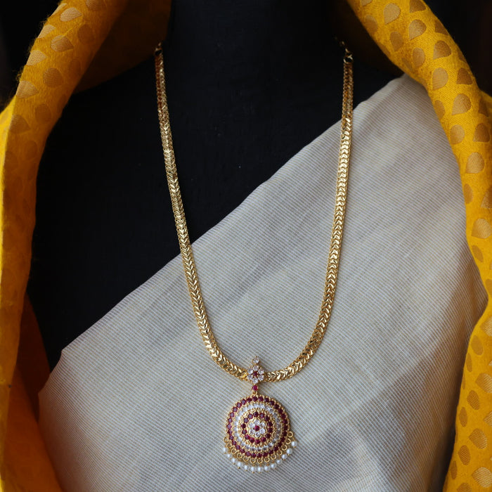 Heritage gold plated long necklace HP6343