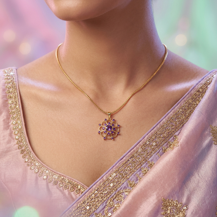 Heritage gold plated simple pendant chain HC569