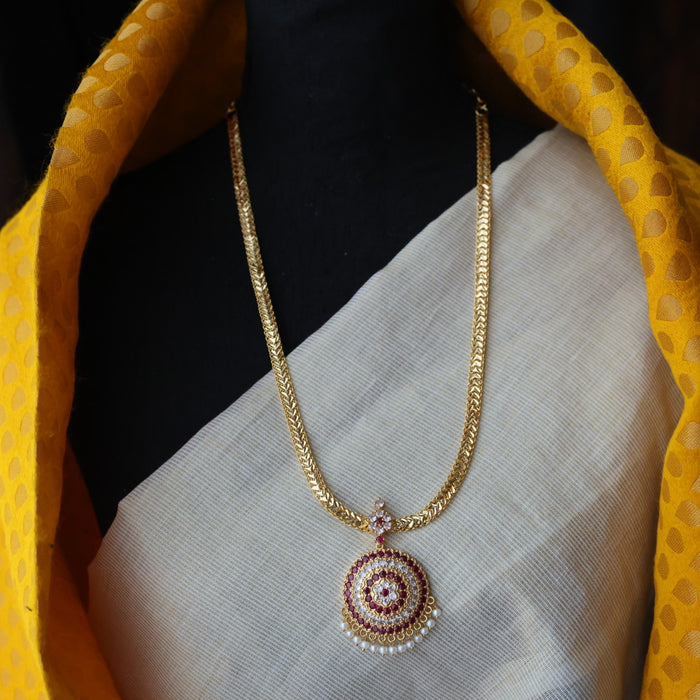 Heritage gold plated long necklace HP6343