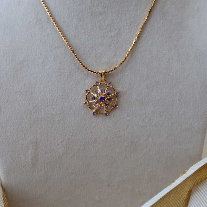 Heritage gold plated simple pendant chain HC569