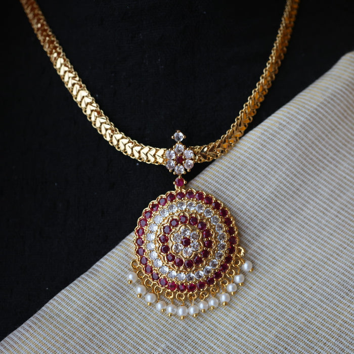 Heritage gold plated short necklace H1634