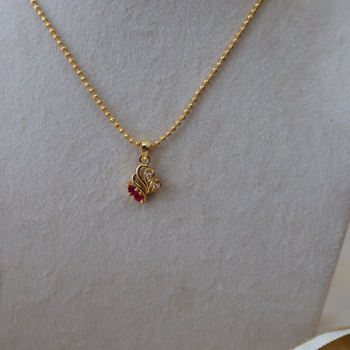 Heritage gold plated simple pendant chain HC571
