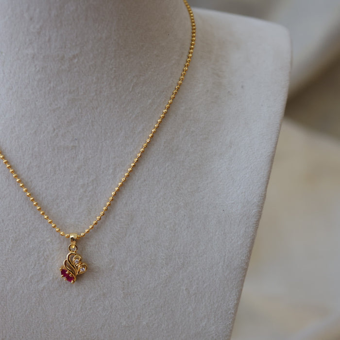 Heritage gold plated simple pendant chain HC571