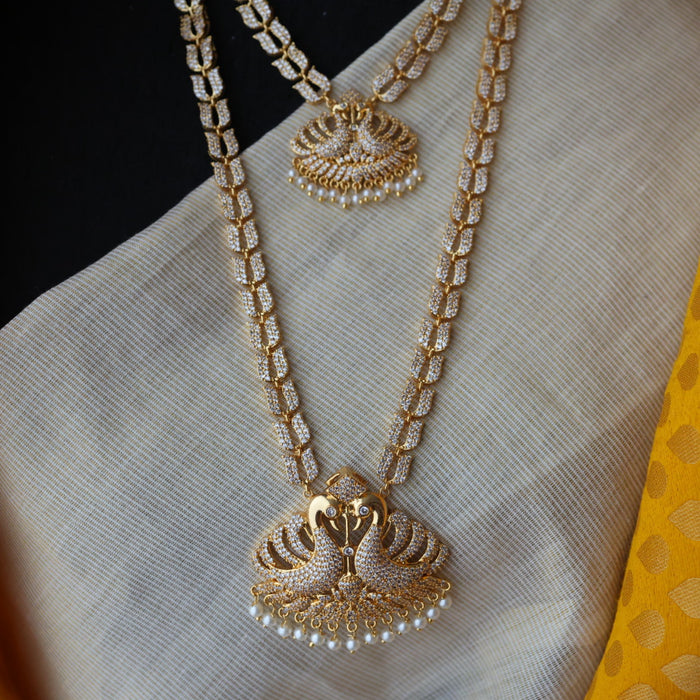Heritage gold plated long and short necklace and earrings HLS634