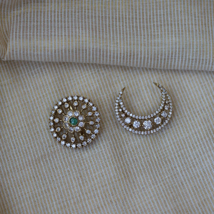 Antique White stone sun and moon hair accessories HA1099