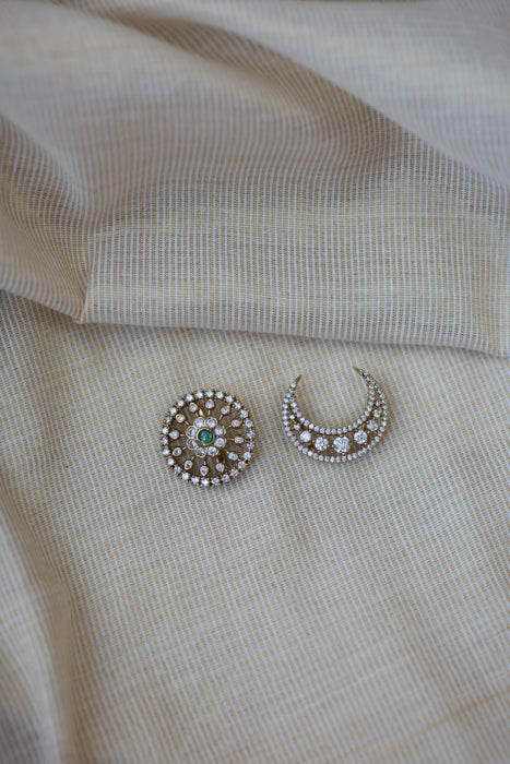 Antique White stone sun and moon hair accessories HA1099
