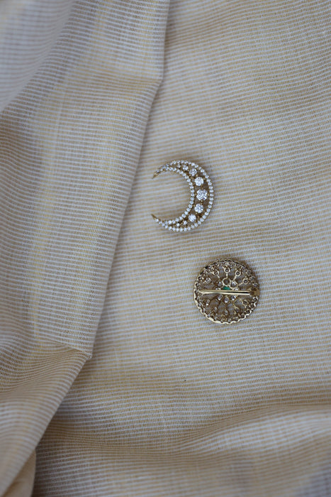 Antique White stone sun and moon hair accessories HA1099