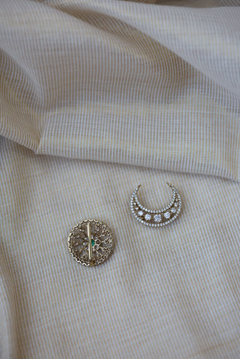 Antique White stone sun and moon hair accessories HA1099