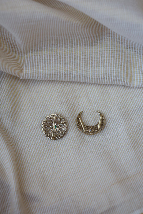 Antique White stone sun and moon hair accessories HA1099